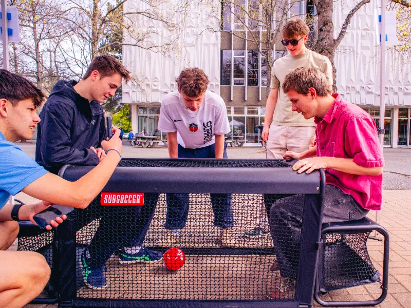 Players scoring under table